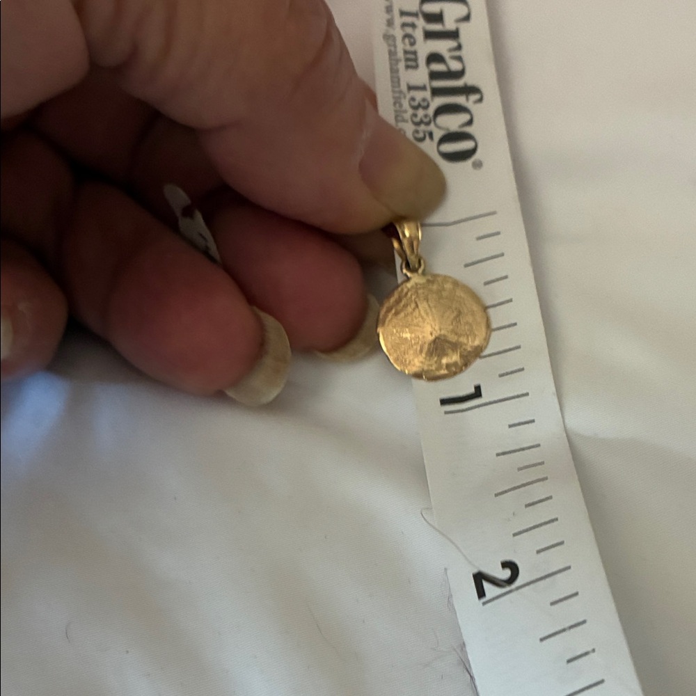 14k Gold Sand dollar Pendant or Charm